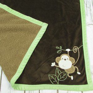 2 Carlas Layette Monkey Baby Blanket Lovey